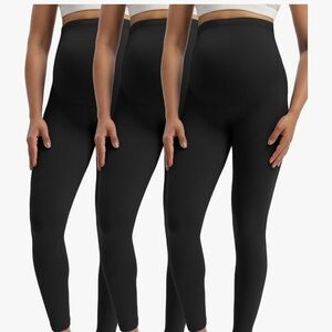 Seamless Black Maternity Leggings